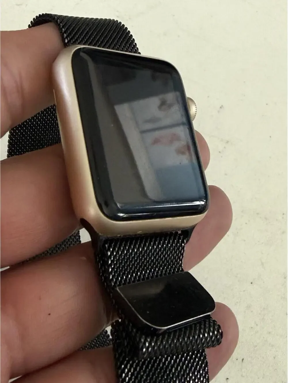 Apple Watch Series 1 42mm with Band  ( Parts Only )  Apple Logo Flashing Red